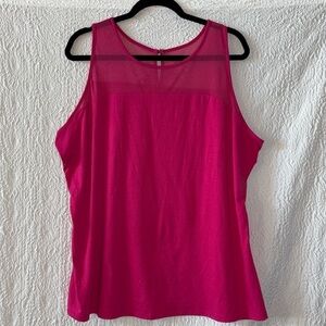 Lane Bryant Boatneck Sheer Detail Tank
